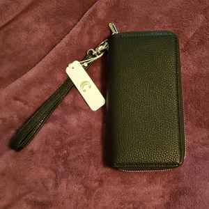 Black double sided wristlet